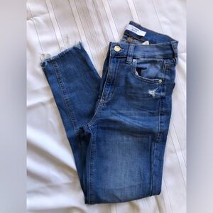 Women's Blue Distressed Jeans